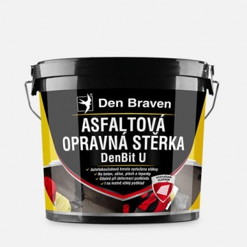 Asfaltová opravná stěrka DenBit U, kbelík 10 kg, černá