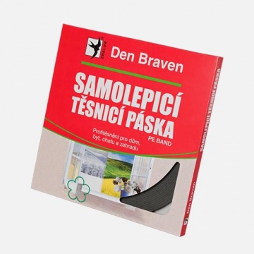 Samolepicí těsnicí páska do oken a dveří, 9 mm x 3 mm x 20 m, bílá