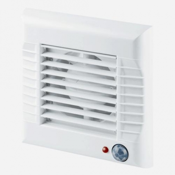 Ventilátor se žaluzií a doběhem , Ø100, bílý